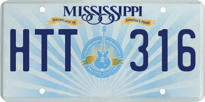 MS license plate HTT316