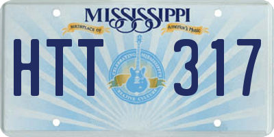 MS license plate HTT317