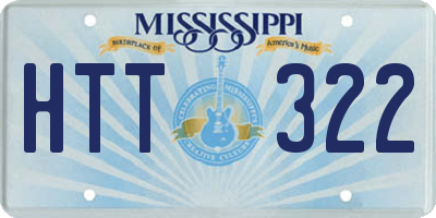 MS license plate HTT322