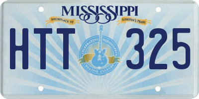 MS license plate HTT325