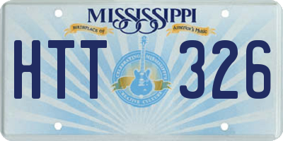 MS license plate HTT326