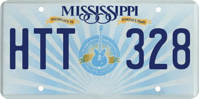 MS license plate HTT328