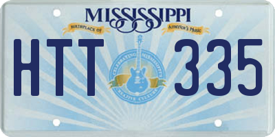 MS license plate HTT335