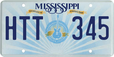 MS license plate HTT345