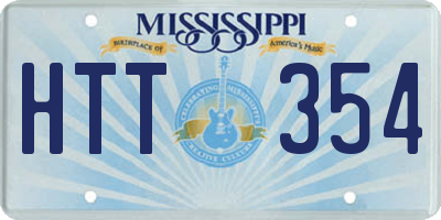 MS license plate HTT354