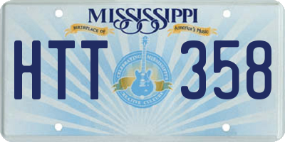 MS license plate HTT358
