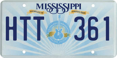MS license plate HTT361