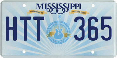 MS license plate HTT365