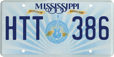 MS license plate HTT386
