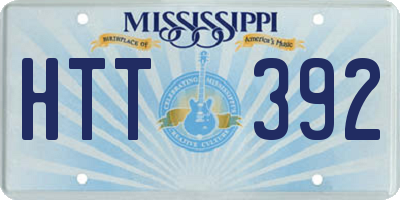 MS license plate HTT392