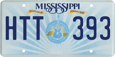 MS license plate HTT393