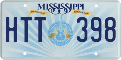 MS license plate HTT398