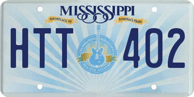MS license plate HTT402
