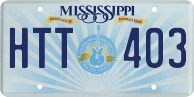 MS license plate HTT403