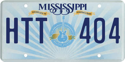 MS license plate HTT404
