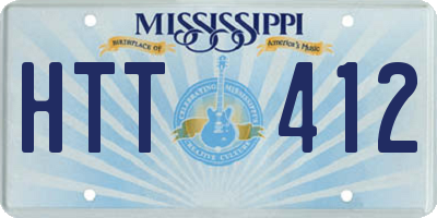 MS license plate HTT412
