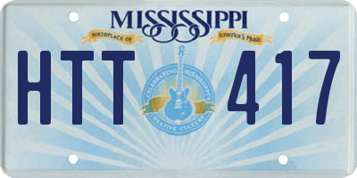 MS license plate HTT417