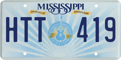 MS license plate HTT419