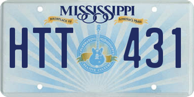 MS license plate HTT431