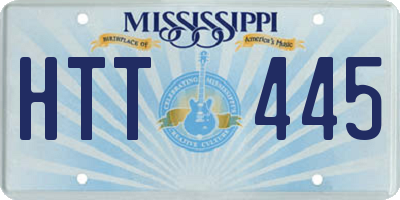 MS license plate HTT445