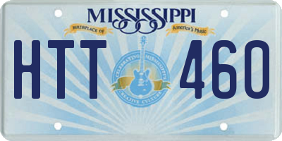 MS license plate HTT460