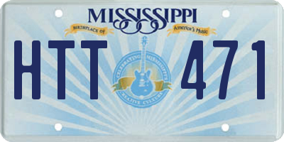 MS license plate HTT471