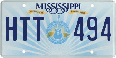 MS license plate HTT494