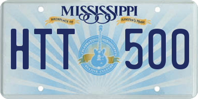 MS license plate HTT500