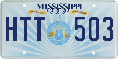 MS license plate HTT503