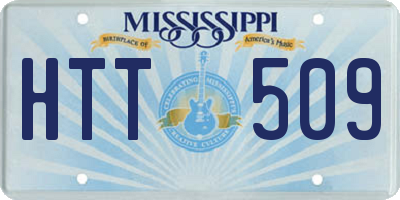 MS license plate HTT509