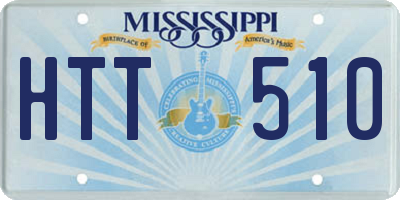 MS license plate HTT510