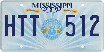 MS license plate HTT512