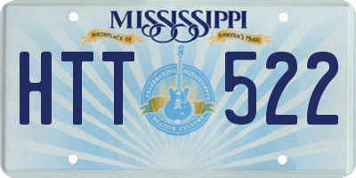 MS license plate HTT522