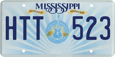 MS license plate HTT523