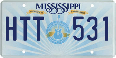 MS license plate HTT531