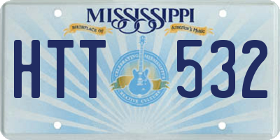 MS license plate HTT532