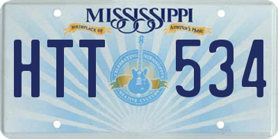 MS license plate HTT534