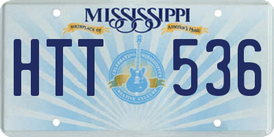 MS license plate HTT536