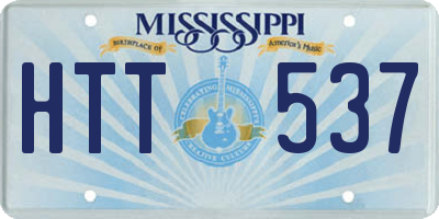 MS license plate HTT537