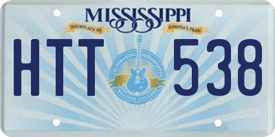 MS license plate HTT538