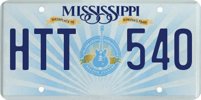 MS license plate HTT540