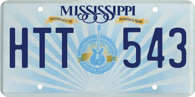 MS license plate HTT543