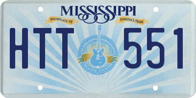 MS license plate HTT551