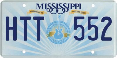 MS license plate HTT552