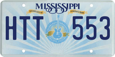 MS license plate HTT553