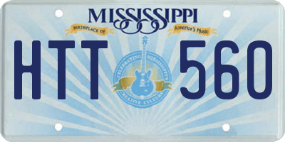 MS license plate HTT560