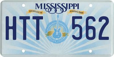 MS license plate HTT562