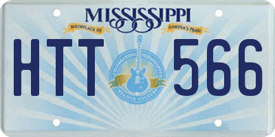 MS license plate HTT566
