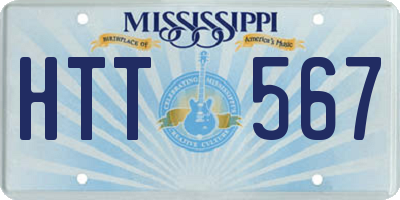 MS license plate HTT567