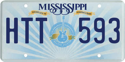 MS license plate HTT593
